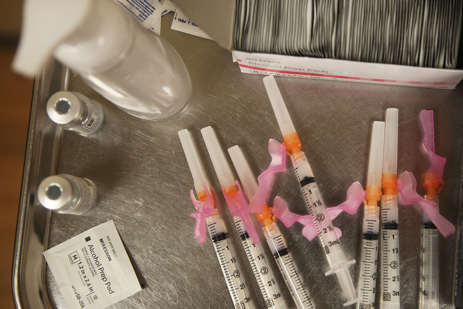 Each of Moderna’s vials contains 10 doses of the vaccine